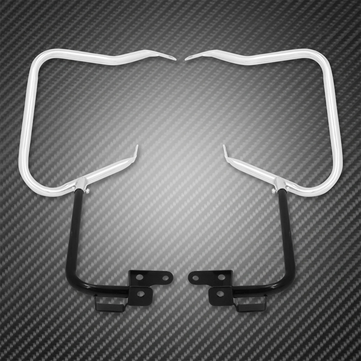 Rail de garde noir autour des sacoches d'une Harley-Davidson Touring - vue 2