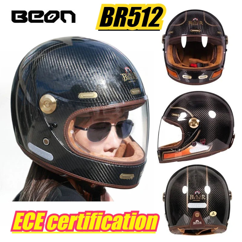 Casque moto intégral rétro - vue produit - vue 1
