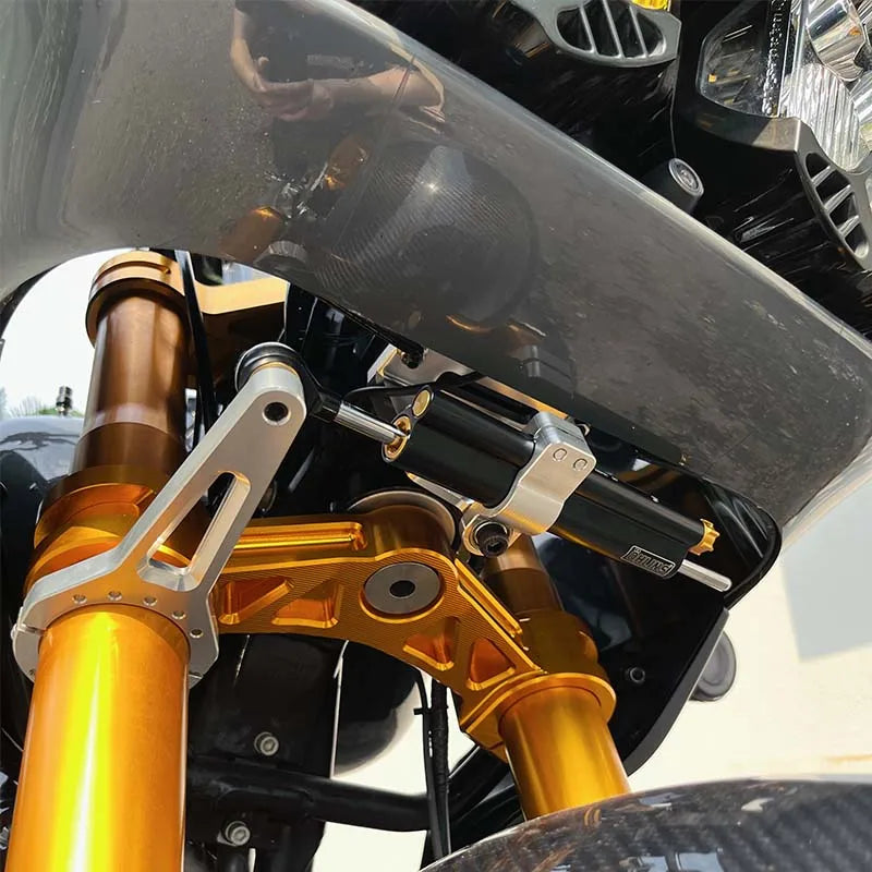 Support de Fixation Amortisseur de Direction (Steering Damper) Aluminium - Harley-Davidson Road Glide 2015 et plus récent – photo 5/8