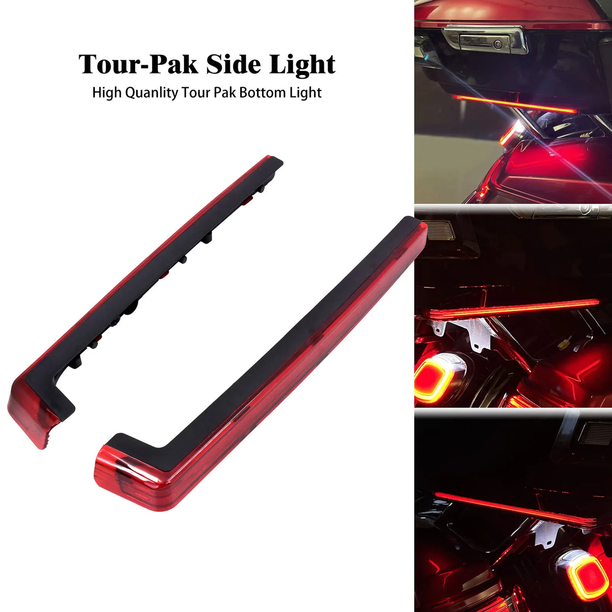 Feu LED latéral rouge pour top case de Harley-Davidson Touring - vue 7