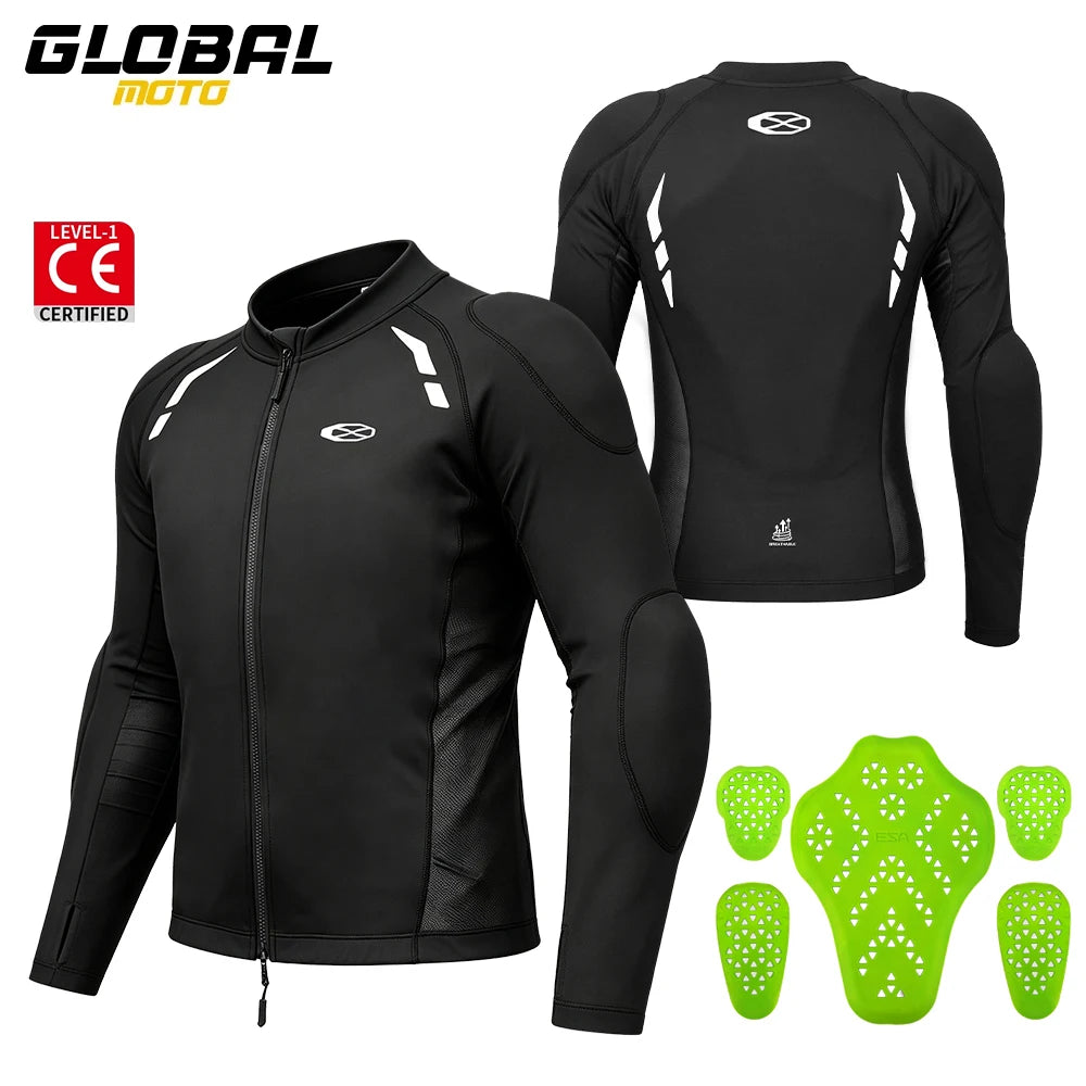 Blouson moto homme noir protections intégrées - vue 1