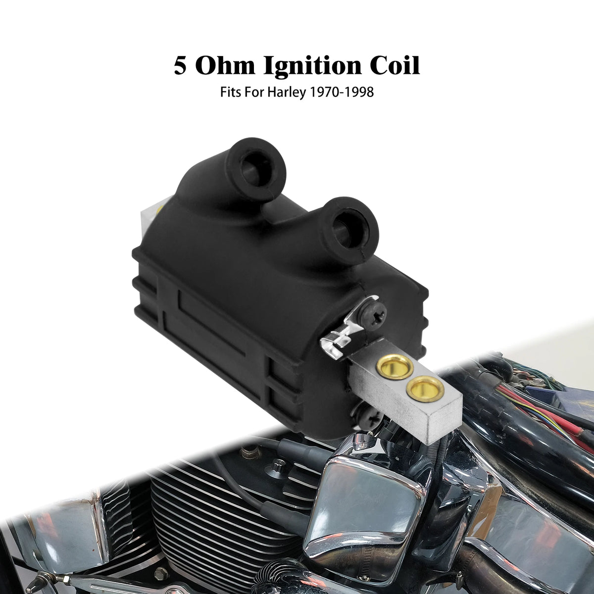 Bobine d'Allumage Double Sortie 12V (3/5 Ohm) - Harley-Davidson Big Twin 1970-1998 – photo 7/8