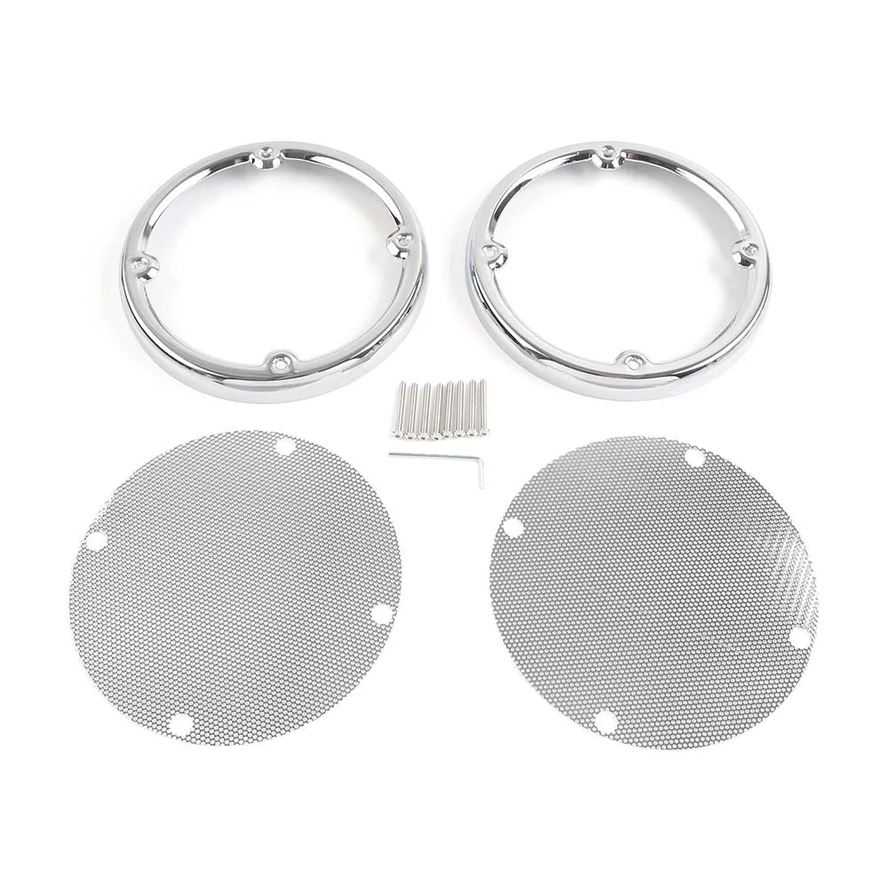 Cache-grilles de haut-parleurs arrière chromés pour Harley-Davidson Electra Glide et Ultra Limited 1996-2013 - vue 5