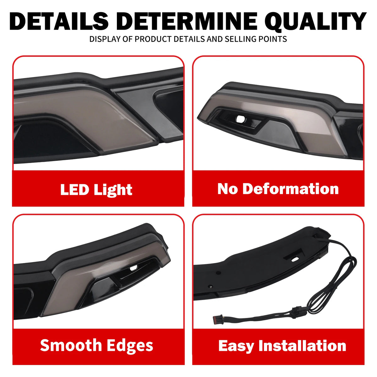 Baguette LED blanche fixée le long du pare-brise d'une Harley-Davidson Touring - vue 5