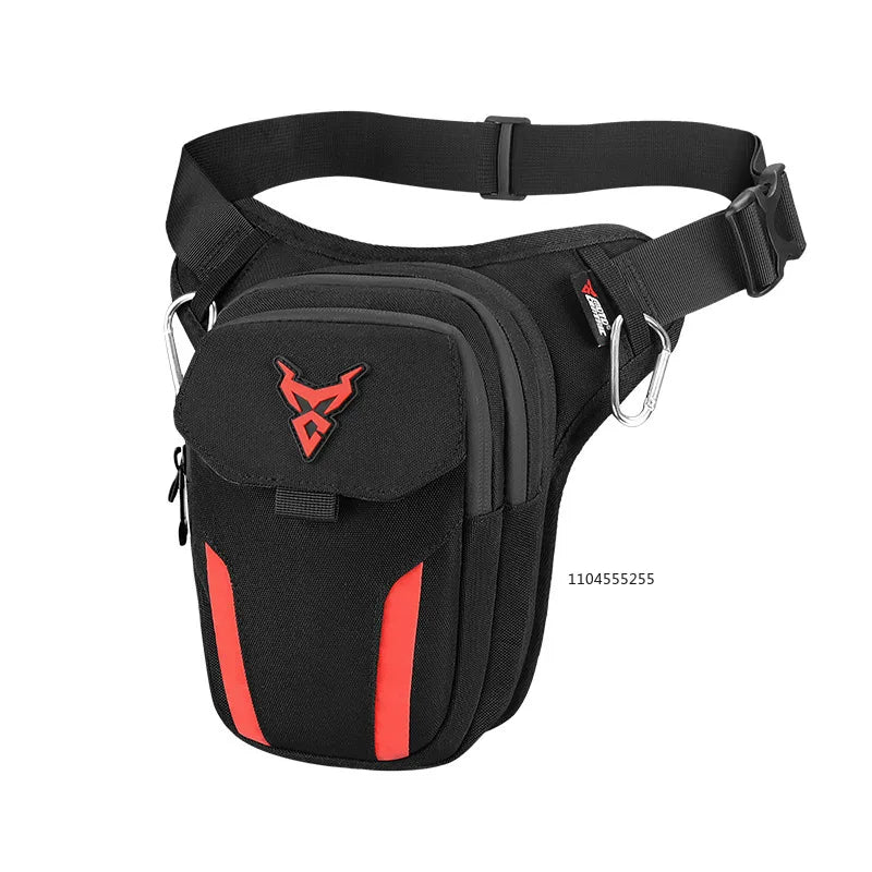 Sac banane moto noir porté à la cuisse - vue - vue 20