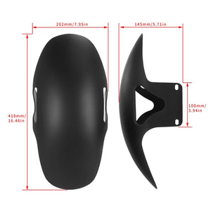 Garde-boue avant moto en fer noir brillant pour Harley-Davidson Softail Fat Boy - vue 5