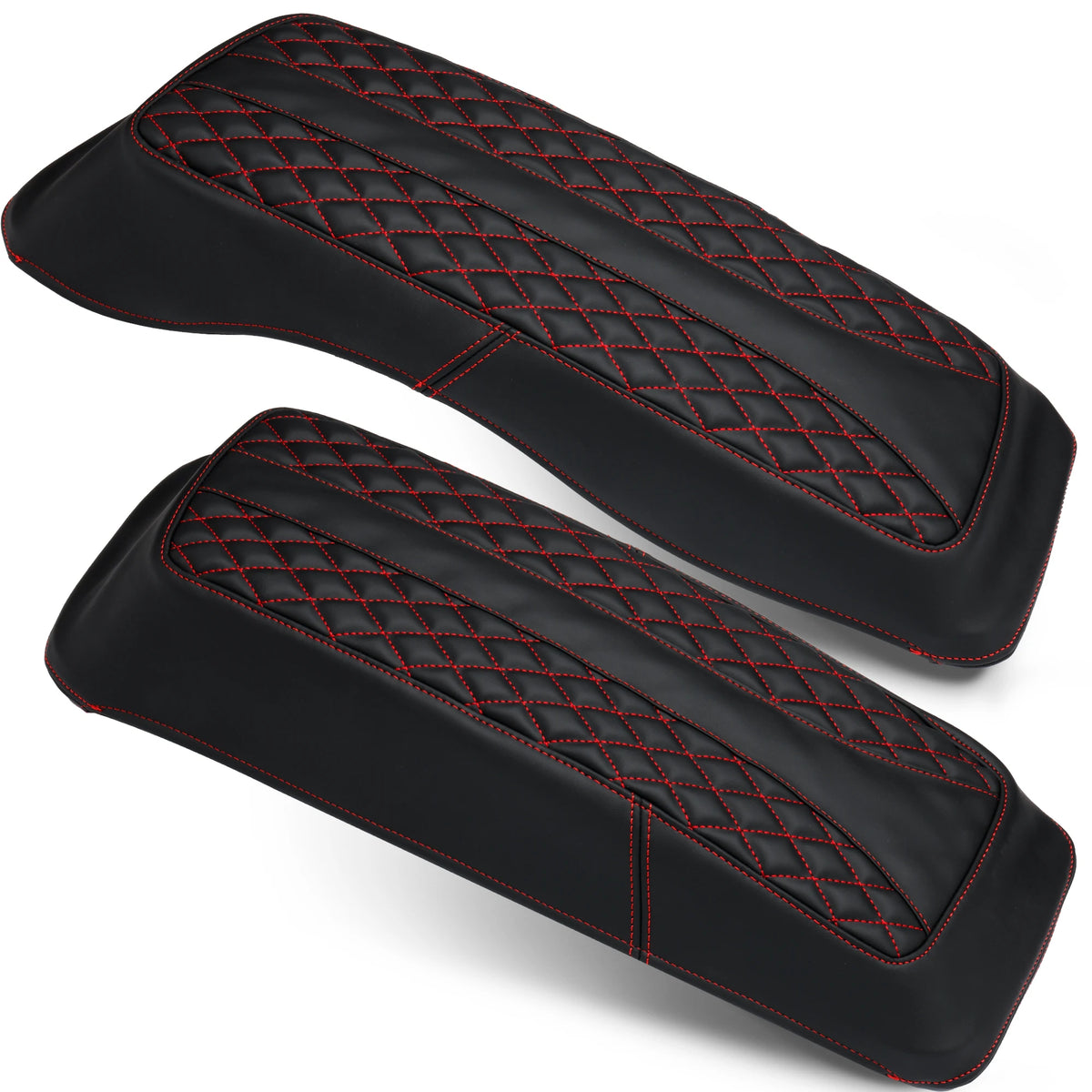Caches de protection pour sacoches cavalières Harley Touring 1993-2013, cuir microfibre (la paire) - vue 15