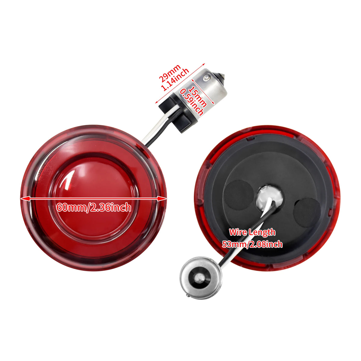 Clignotant LED rond style bullet pour moto Harley-Davidson - vue 6