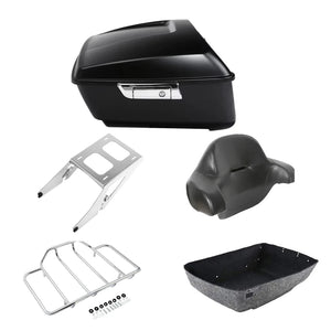 Top case ABS étanche avec dossier et porte-bagages pour Harley Low Rider ST, Sport Glide - vue 10