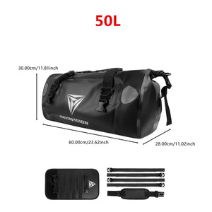 Sac de selle arrière noir étanche pour moto - vue 9
