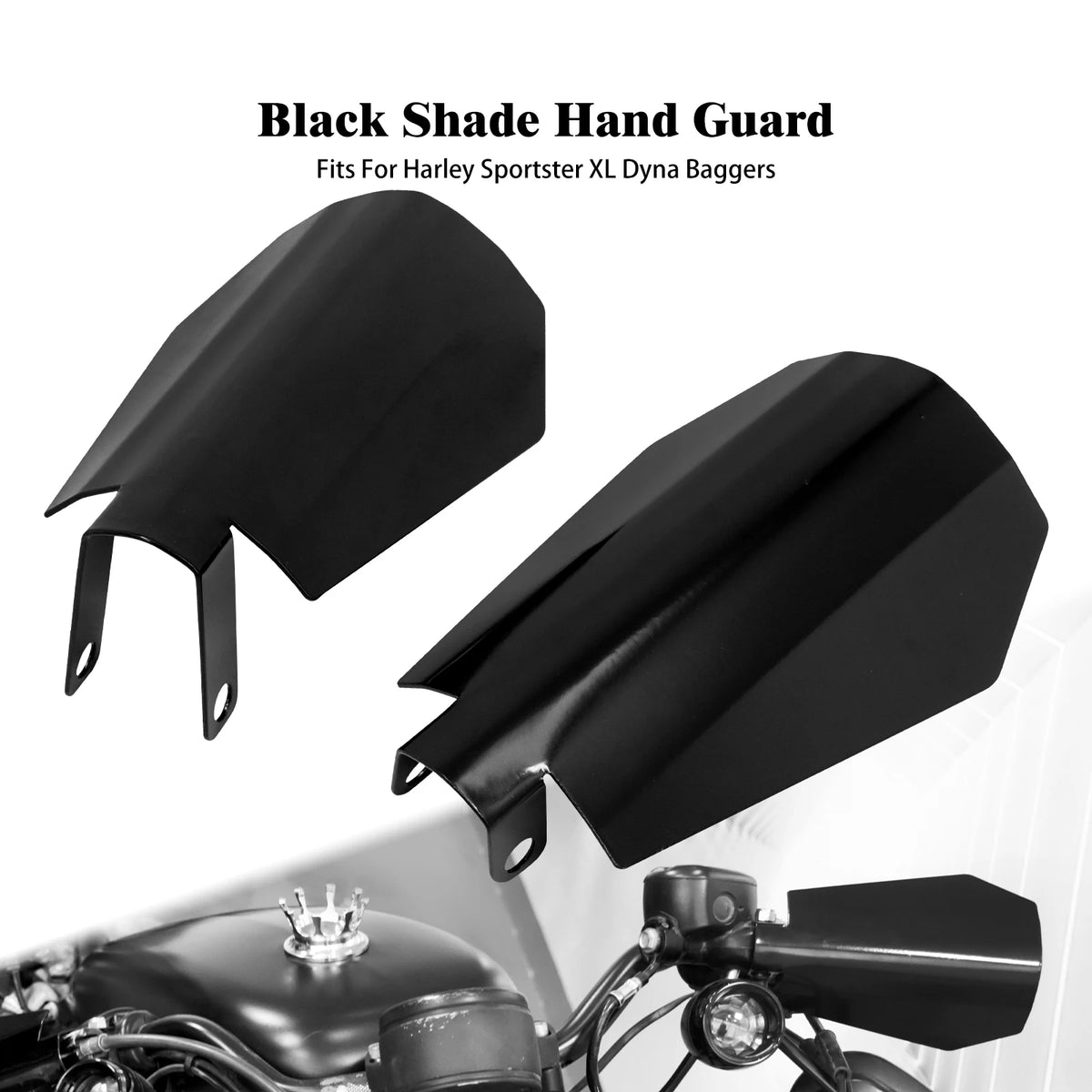 Protège-main noir monté sur le guidon d'une Harley-Davidson Sportster - vue 10