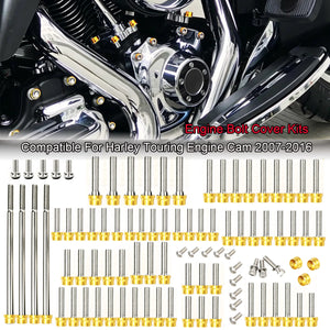 Kit de boulons et caches colorés pour moteur Harley Touring - vue 1