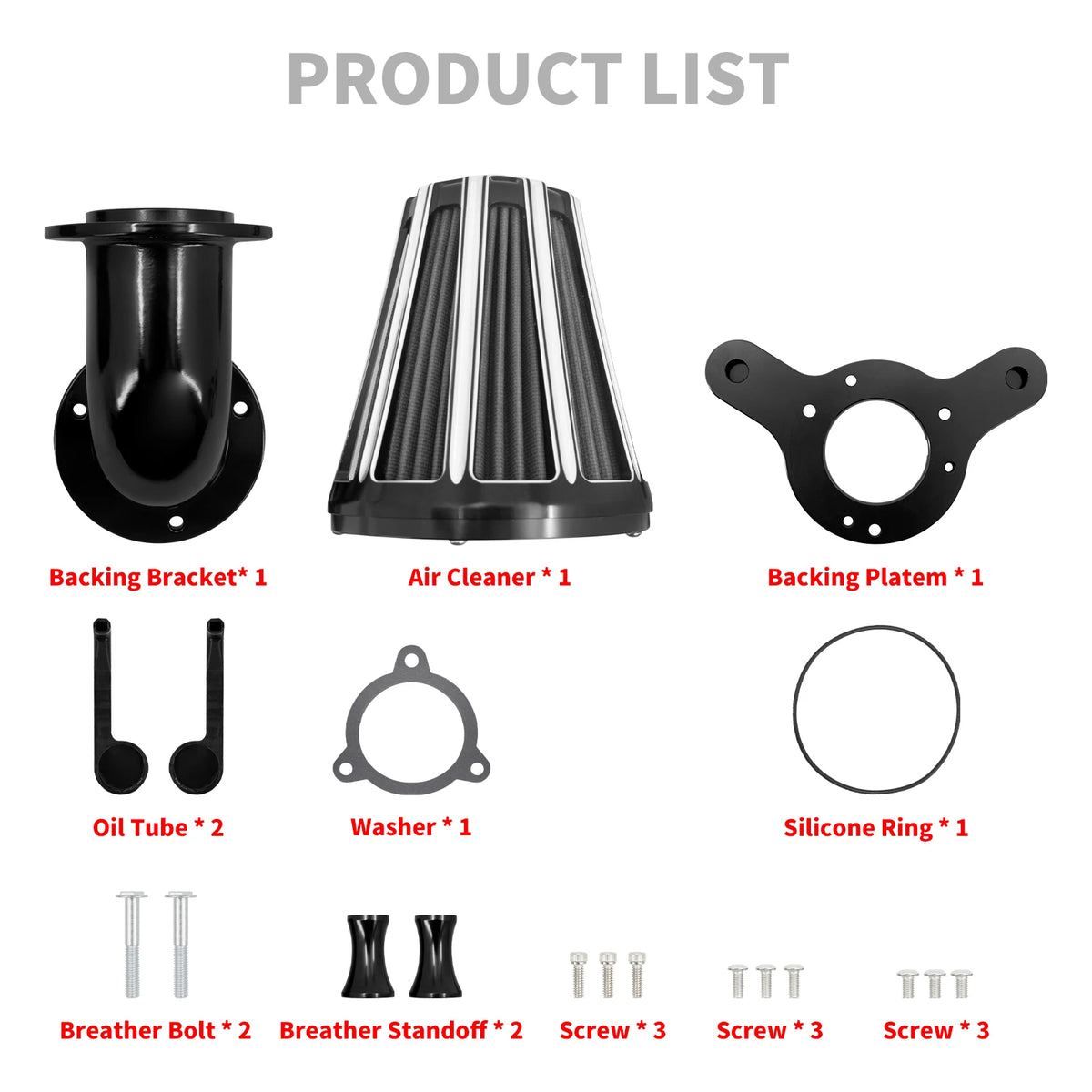 Filtre à air CNC noir et gris pour Harley-Davidson Dyna et Touring - vue 5