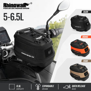 Sac de réservoir moto Rhinowalk noir à fixation magnétique - vue 1