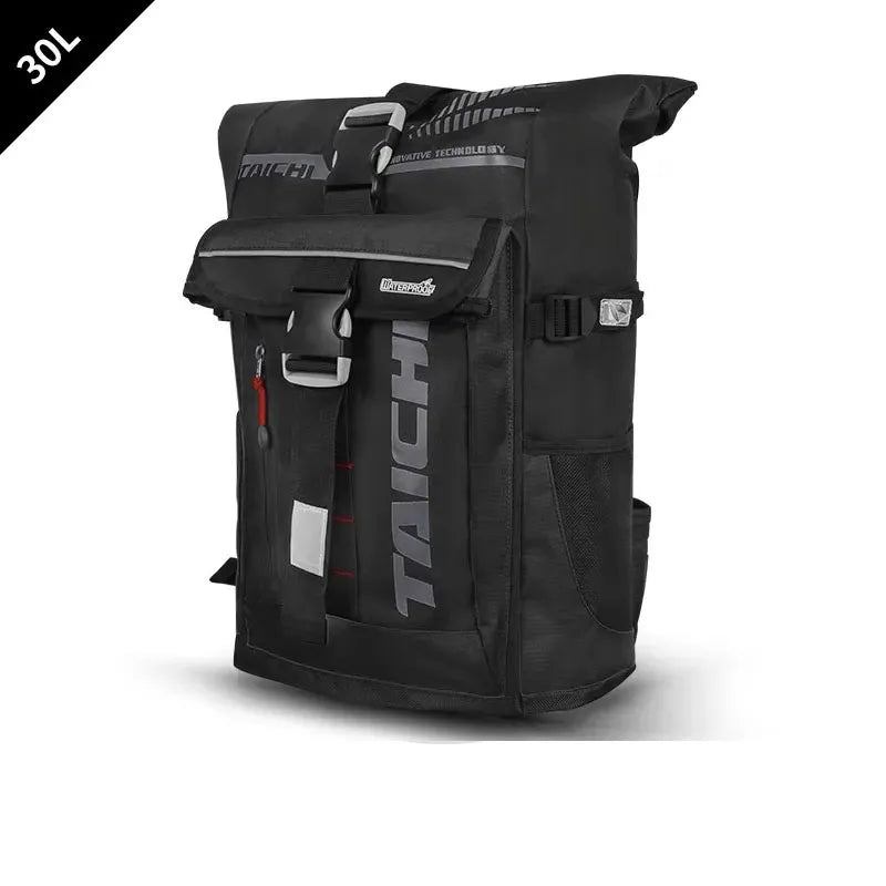 Sac à dos moto imperméable noir avec option éclairage LED - vue 11