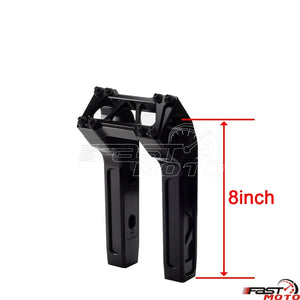 Risers de guidon T-Bar noirs pour moto Harley-Davidson Dyna - vue 12