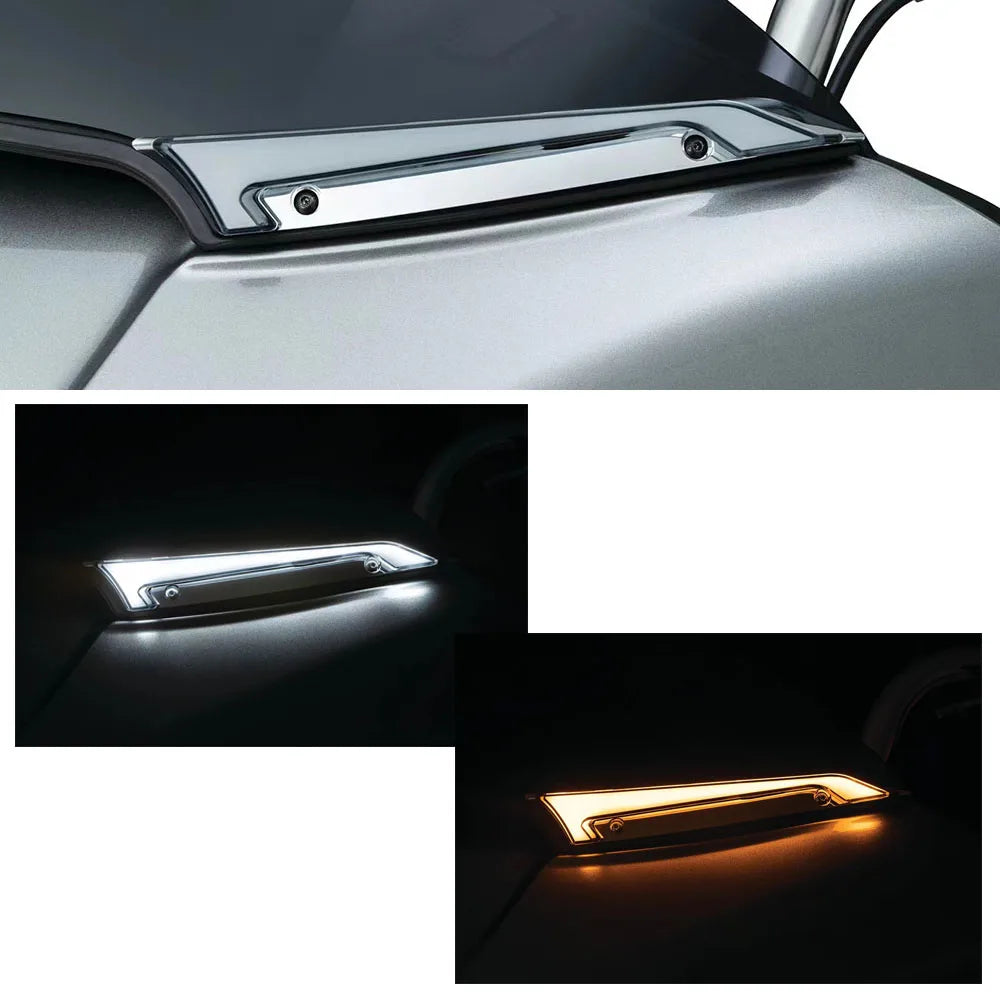 Feux LED d'Habillage de Pare-Brise (Trim Lights) - Harley-Davidson Road Glide 2015 et plus récent (hors 2024) – photo 2/10