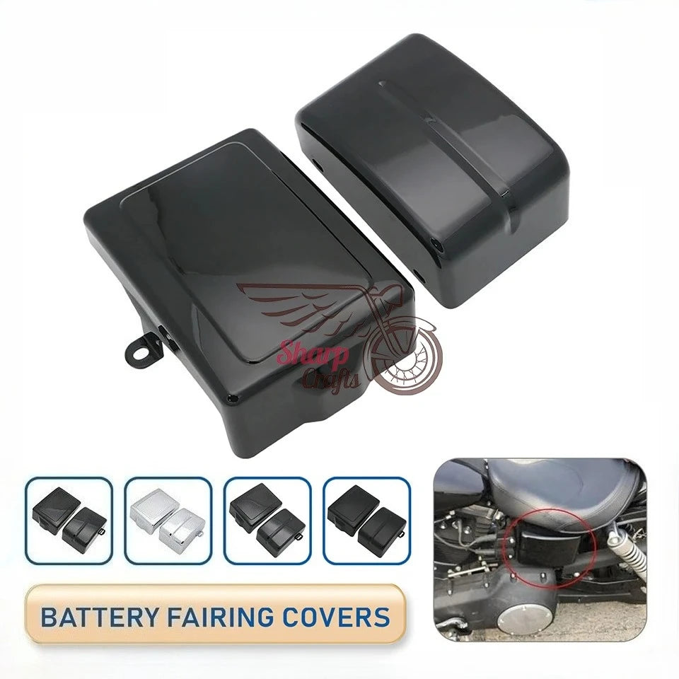 Caches de batterie pour Harley Dyna - vue 1
