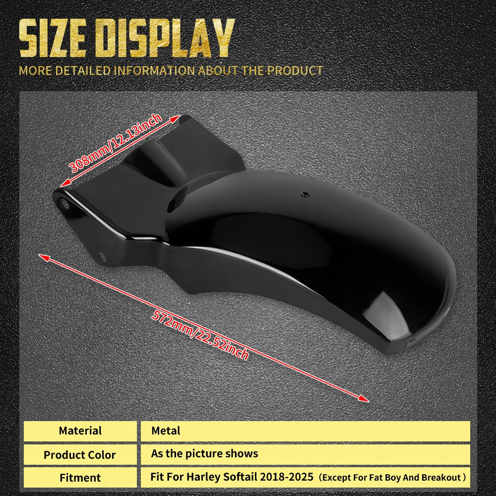Kit Selle Solo et Garde-Boue Arrière Assortis - Harley-Davidson Softail Fat Boy, Breakout, Fat Bob, Low Rider 2018-2025 – photo 5/8