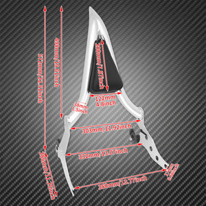 Dossier passager démontable (sissy bar) chromé - Harley Softail Breakout FXSB 2013-2023, Fat Boy FLFB/FLFBS 2018-2023 – photo 5/8