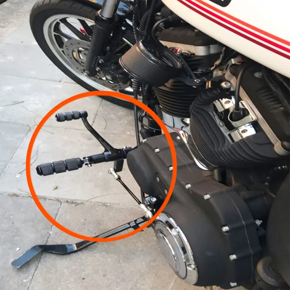 Kit complet de commandes avancées (forward control) avec repose-pieds et leviers - Harley Sportster XL 1200, 883, 72, 48, Iron 2004-2022 – photo 5/8