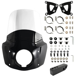 Carénage avant avec pare-brise fumé pour moto Harley Dyna - vue 9