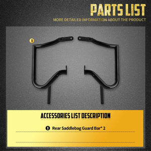 Barre de Protection Sacoches Arrière (Crash Bar) - Harley-Davidson Touring 2014-2023 – photo 6/7