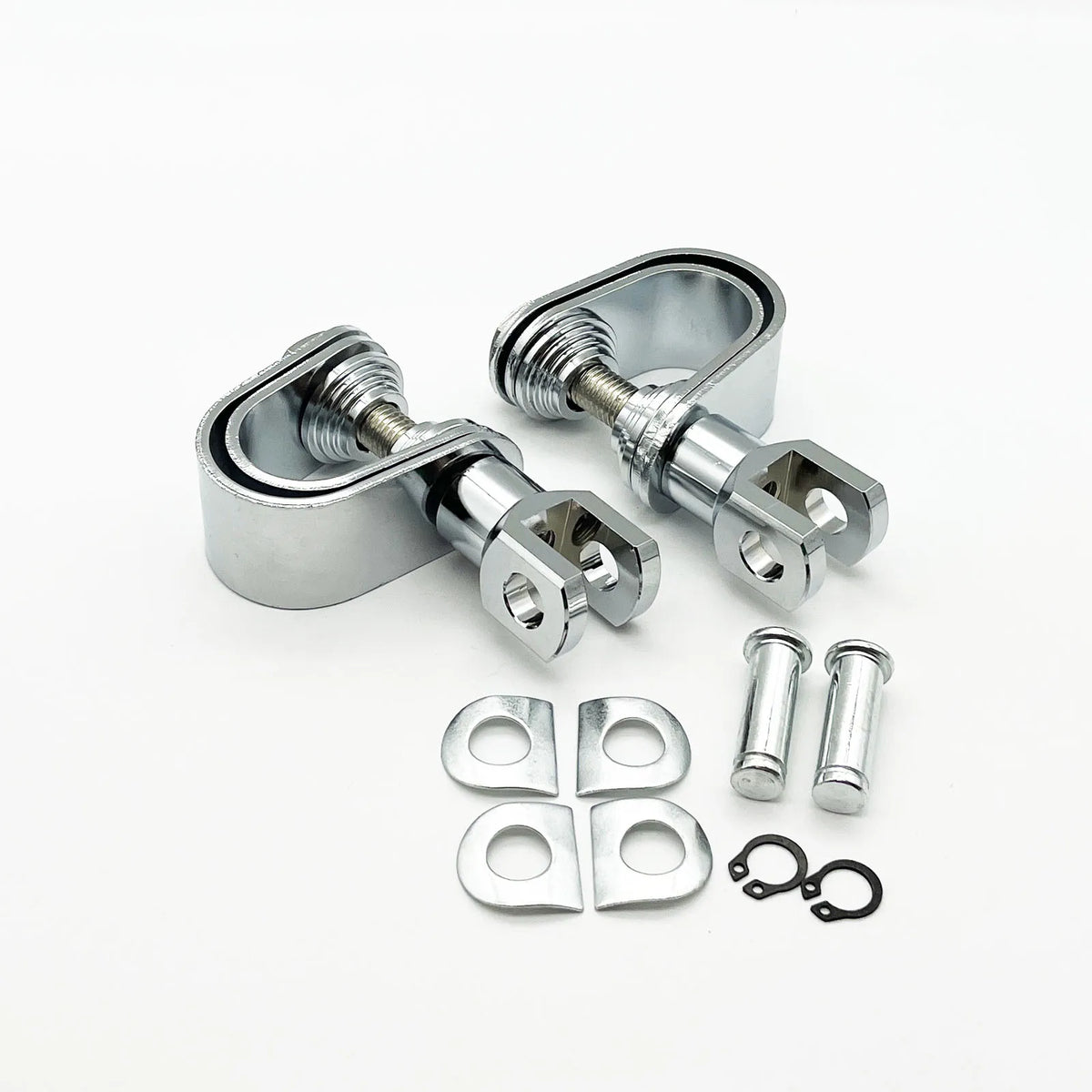 Repose-pieds highway avec colliers de fixation 25-32mm pour barre de protection moteur - Harley-Davidson Touring, Dyna, Softail, Sportster – photo 6/6