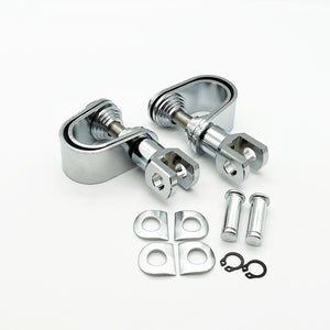 Repose-pieds highway avec colliers de fixation 25-32mm pour barre de protection moteur - Harley-Davidson Touring, Dyna, Softail, Sportster – photo 6/6