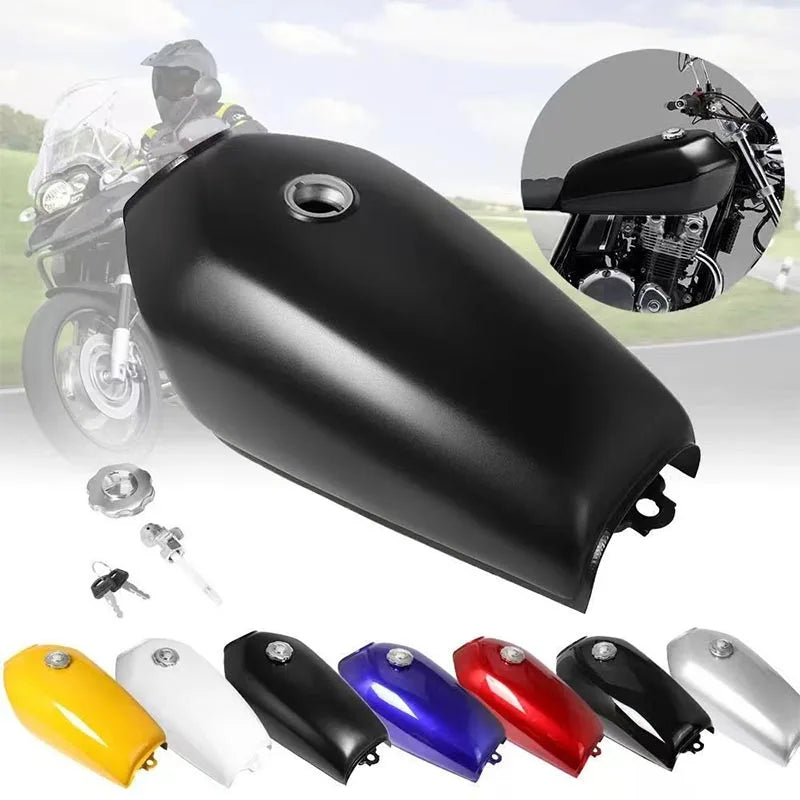 Réservoir d'essence noir brillant pour moto Honda CG125 - vue 1