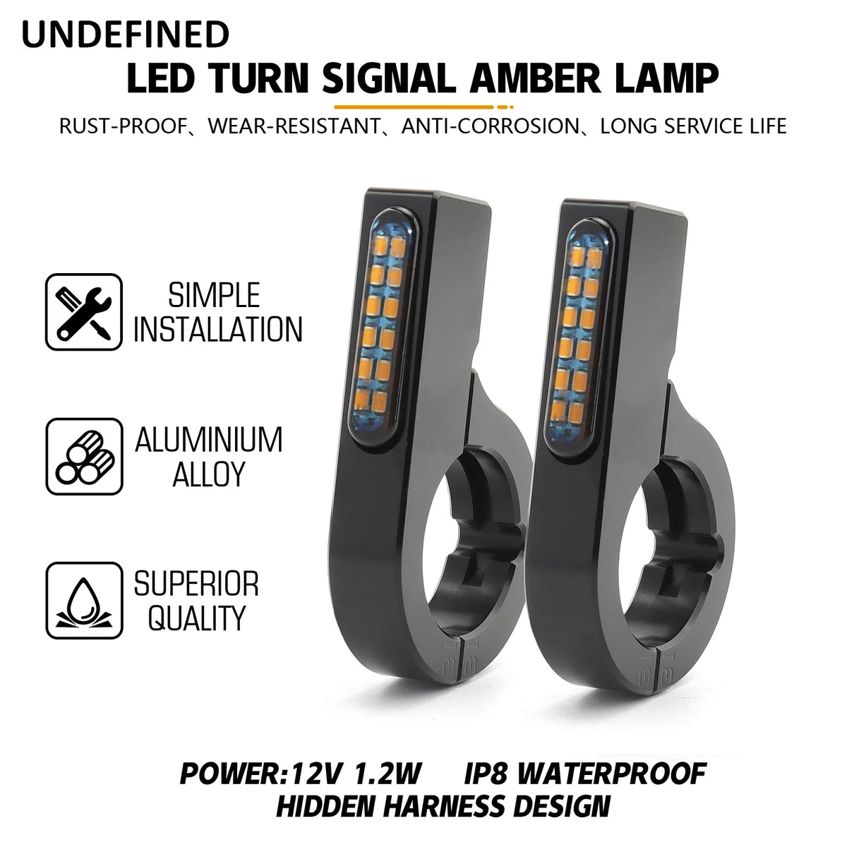 Clignotants LED de fourche pour Harley - vue 5
