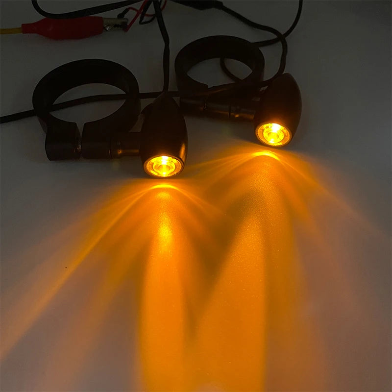 Clignotants LED bullet fourche 41 mm pour Harley Touring - vue 5