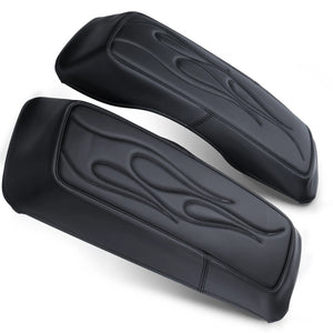 Caches de protection pour sacoches cavalières Harley Touring 1993-2013, cuir microfibre (la paire) - vue 7