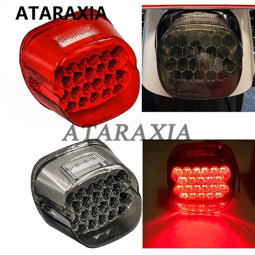 Feu arrière LED vintage rond noir style bobtail pour Harley-Davidson - vue 4