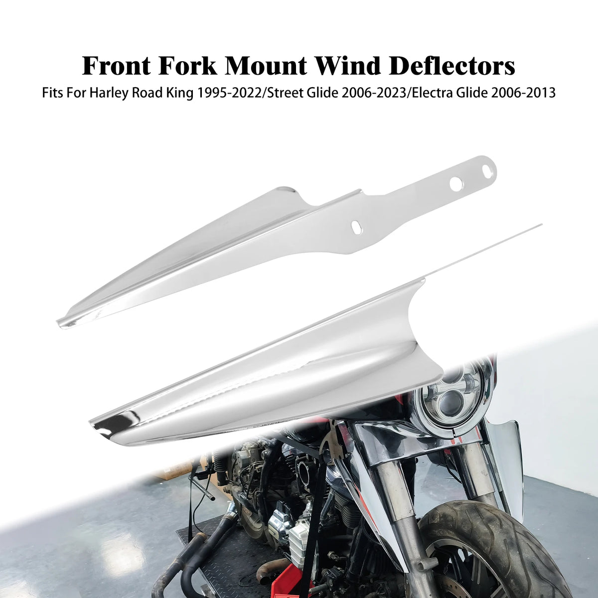 Déflecteur de Vent pour Fourche Avant (Fork Wind Deflector) - Harley-Davidson Touring 1995-2023 – photo 7/8