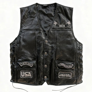 Gilet sans manches style biker - vue - vue 2