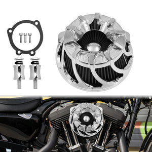 Filtre à air CNC chromé à cornet apparent pour moto Harley-Davidson - vue 19