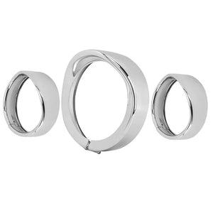 Cerclage de phare chromé pour Harley Touring - vue 6