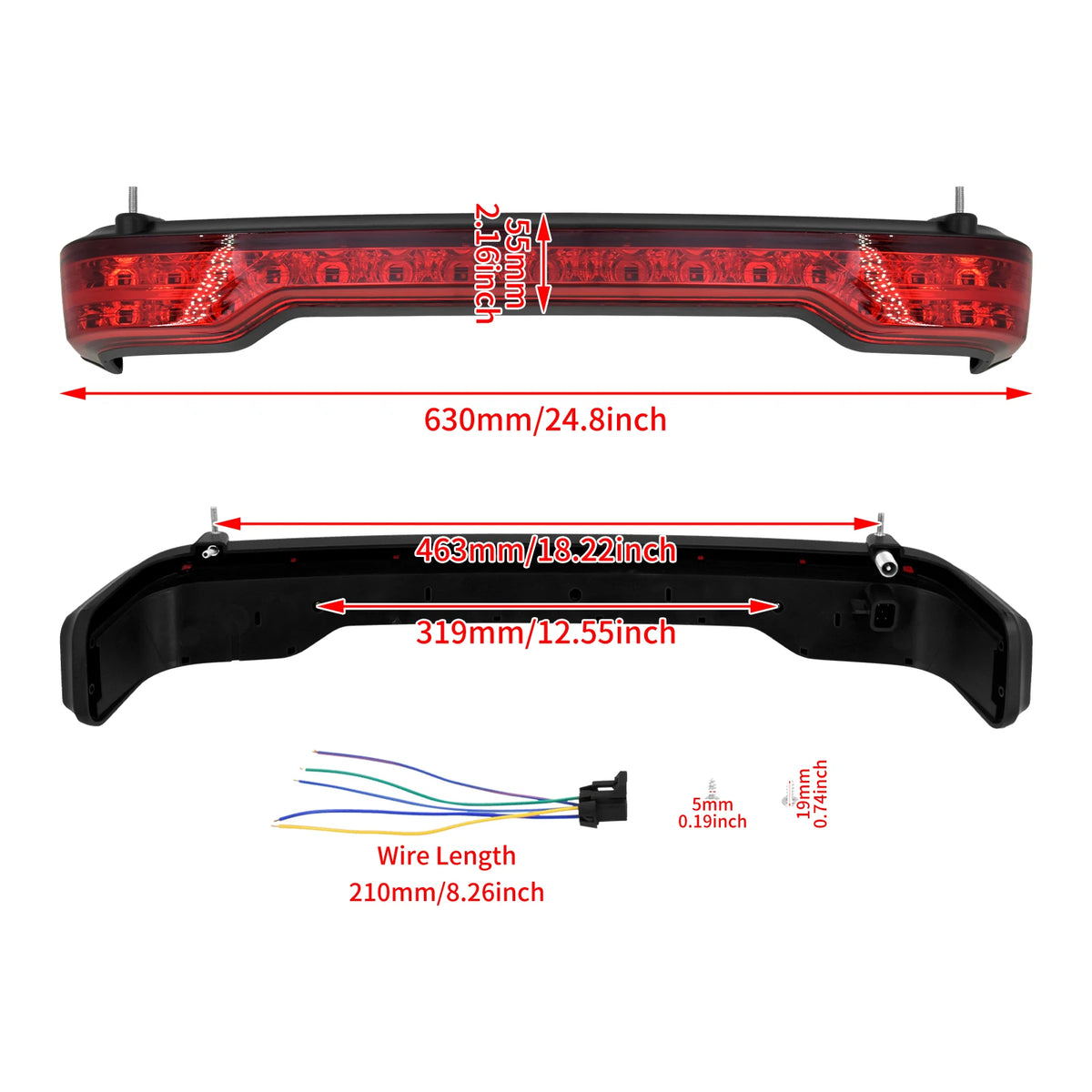 Feu arrière LED de valise de tourisme, frein et clignotant, pour Harley Touring 2014-2025 - vue 4