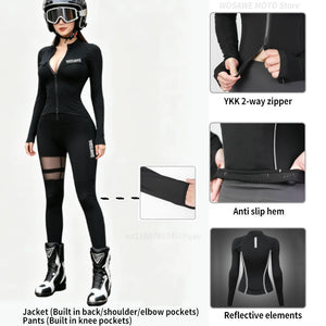 Ensemble moto femme WOSAWE blouson et pantalon - vue 4