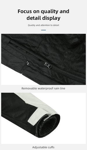Blouson moto en mesh respirant noir - vue de face - vue 5