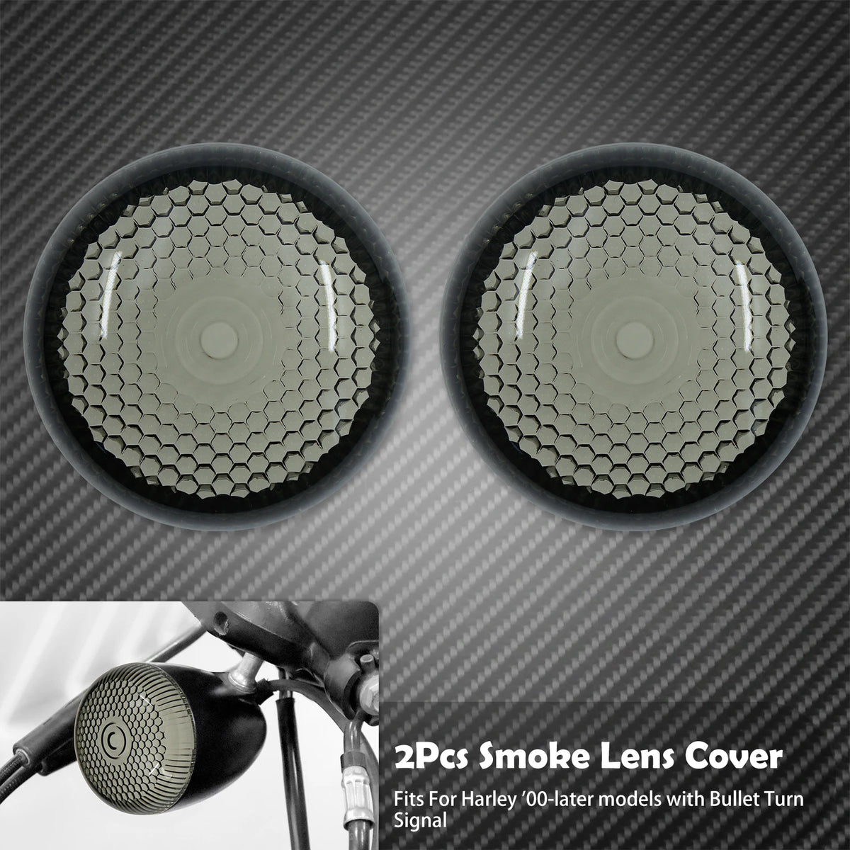 Lentilles de clignotant bullet pour Harley Touring Softail Dyna Sportster - vue 8