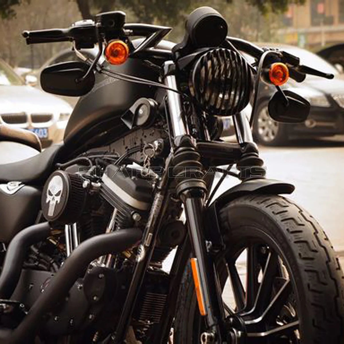 Guidon drag Z-bar pour Harley Sportster Softail Dyna - vue 5