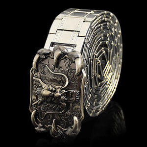 Ceinture métallique motif dragon boucle dorée - vue 7