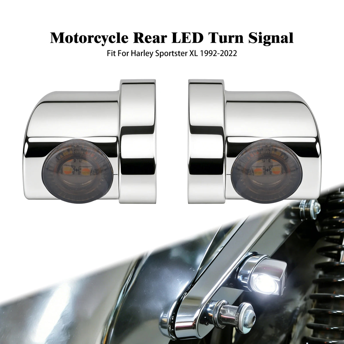 Mini clignotant arrière LED ambré pour Harley-Davidson Sportster - vue 18