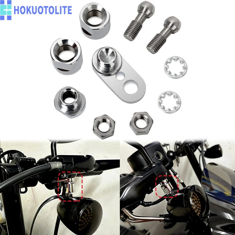 Kit pivot de clignotant avant pour Harley Softail Dyna - vue 1