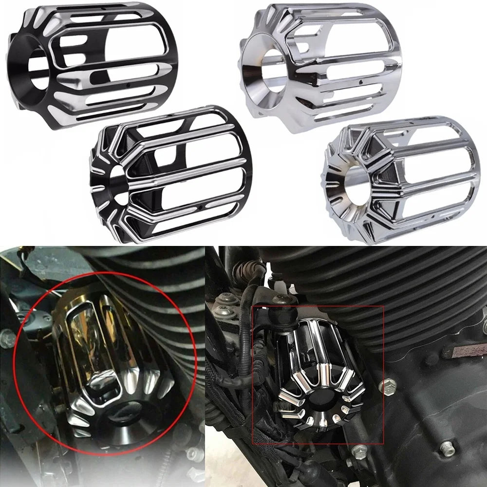 Cache de filtre à huile aluminium pour Harley - vue 1