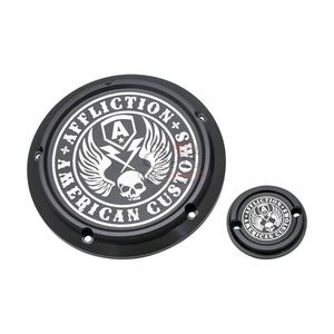 Cache derby et cache de distribution pour Harley Softail - vue 5
