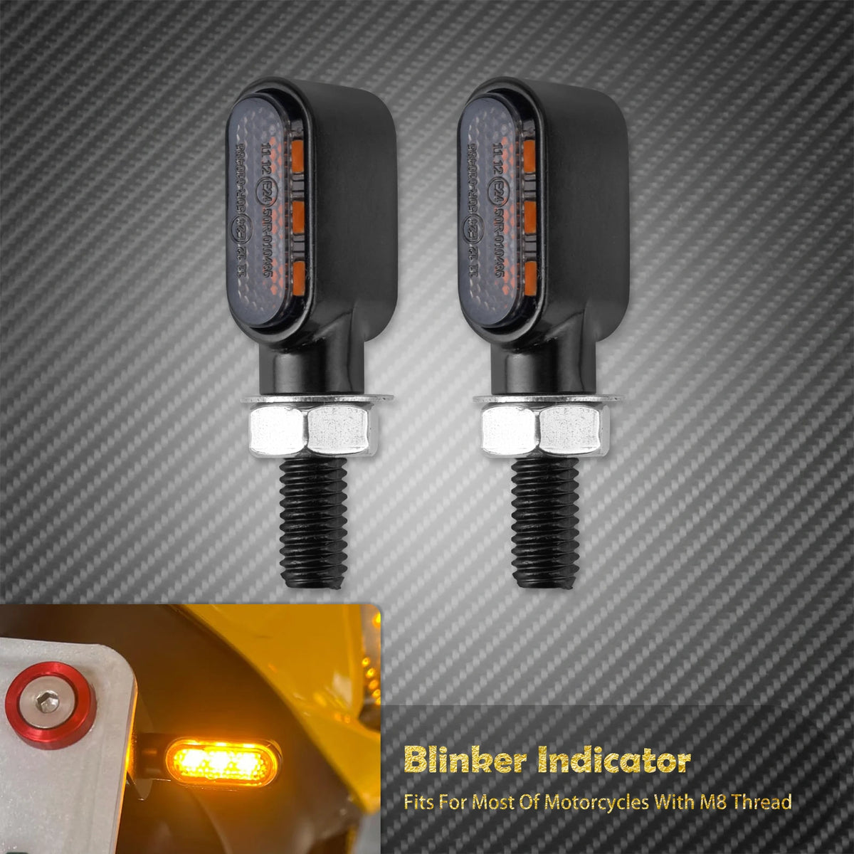Clignotants LED Mini Homologués E - Harley-Davidson Touring, Softail, Dyna, Sportster – photo 7/10
