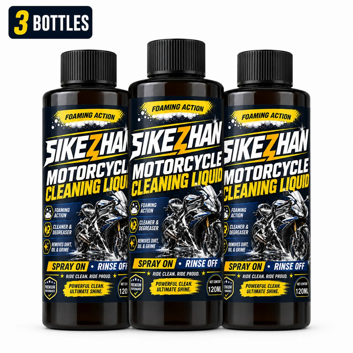 Nettoyant Moto Concentré 120ml - Dilution 1:100, Shampoing Moussant – photo 8/10